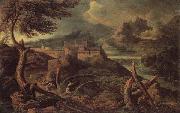 Gaspard Dughet Landcape with Lightning oil painting